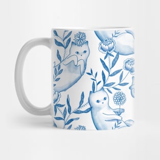 Toile de Jouy Cats Mug